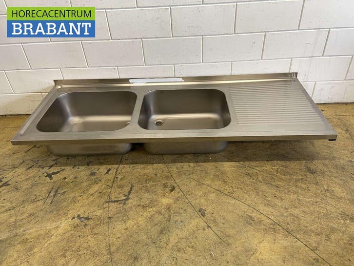 Plan de travail en acier inoxydable Double évier 190 x 70 cm, Articles professionnels, Horeca | Autre, Envoi