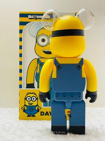 Medicom toy - BE@RBRICK 400% Minions Dave Bearbrick, Antiek en Kunst, Kunst | Schilderijen | Modern