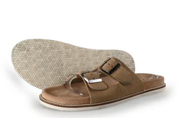 Manfield Slippers in maat 43 Beige, Kleding | Heren, Slippers, Manfield, Overige kleuren, Verzenden