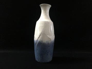 Japanese Kumano Ware Studio Ceramic Flower Vase by Minoru