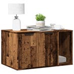 vidaXL Kattenbakkast 80x50x45 cm bewerkt hout oud, Verzenden