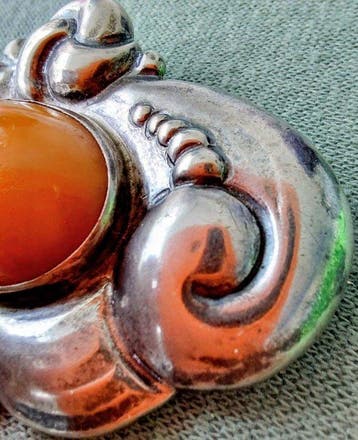 Sans prix de réserve - Broche Argent - Broche Art nouveau.
