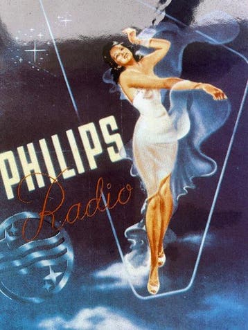 Philips - Philips Radio - Panneau - Émail, Métal