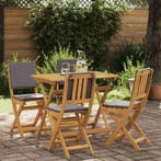 vidaXL Bistrostoelen voor buiten 4 pcs Donkergrijs 38 x 46 x, Tuin en Terras, Tuinstoelen, Verzenden, Nieuw