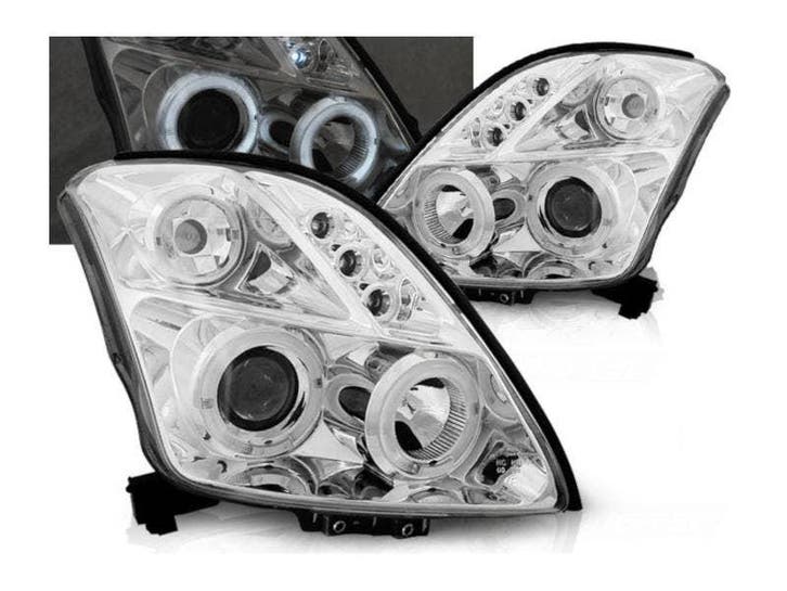Koplamp Angel Eyes Chrome geschikt voor Suzuki Swift, Autos : Pièces & Accessoires, Éclairage, Envoi