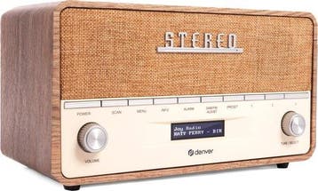 2dekans | Denver - DAB Radio XL - Retro Radio - Bluetooth -, Ophalen of Verzenden
