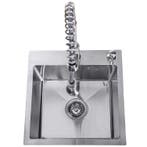 Lendo Online Évier Inox Argent 44×44 Robinet Extractible, Maison & Meubles