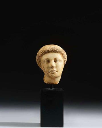 Oud-Romeins Marmer Hoofd van Venus. Frans paspoort - 12 cm