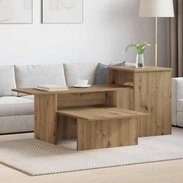 vidaXL Wandtafel Artisan Eiken 91,5 x 35 x 38,5 cm Bewerkt, Verzenden