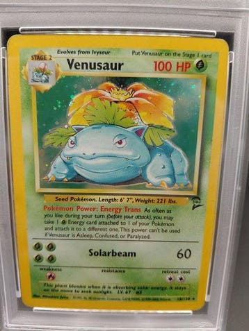 Pokémon - 1 Graded card - Venusaur 18 Foil - PSA 5 - WOTC -, Nieuw