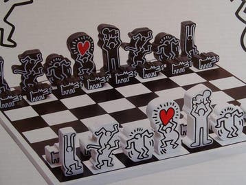 Keith Haring - Schaakspel - Hout, Nieuw