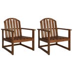 vidaXL Tuinstoelen 2 st massief acaciahout, Verzenden