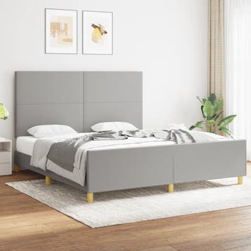 vidaXL Bedframe zonder matras stof lichtgrijs 180x200 cm, Verzenden, Nieuw