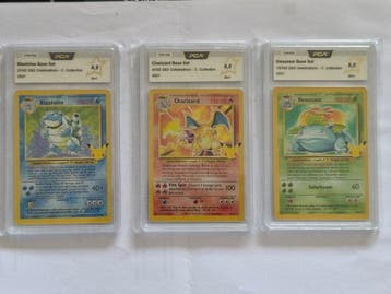Pokémon - 3 Graded card - Dracaufeu, Florizarre, Tortank, Nieuw