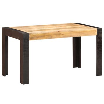vidaXL Eettafel 140x70x76 cm massief ruw mangohout, Verzenden