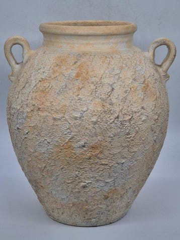 Mediterrane Amphore – Terracotta – Antikes Dekor mit zwei