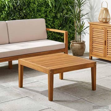vidaXL Tuin Tafel Massief Acacia Hout Naturel 60 x 60 x 30, Verzenden, Nieuw