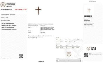 Zonder minimumprijs - Kruishanger - 14 karaat Roségoud -