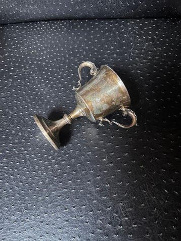 Kelk - .925 zilver - beker, kelk met handvatten, Antiek en Kunst