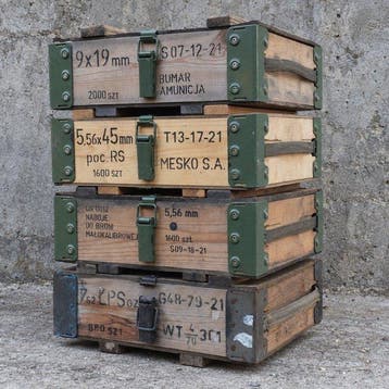 Mesko - Krat (4) - wz.43 - Hout, Legering - Militaire houten