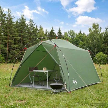 vidaXL Tunneltent Groen 2-persoons 185T Polyester met PU, Verzenden, Nieuw