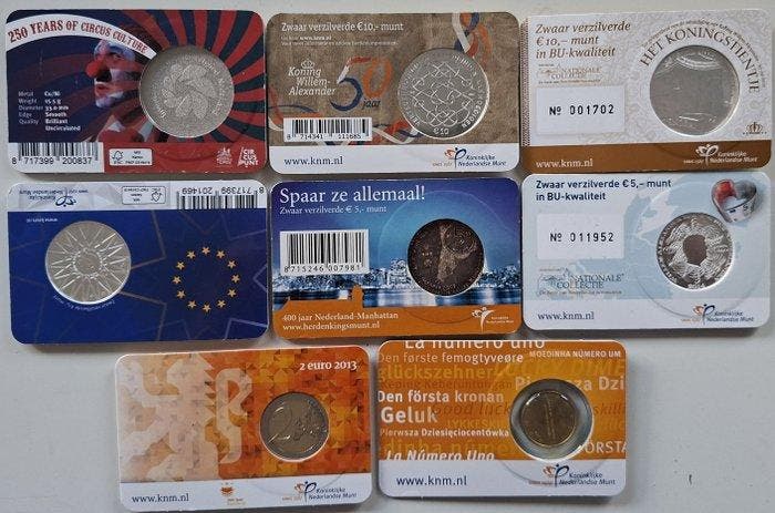 Nederland. Coin Card 2009/2022 (8 Items) (Zonder, Timbres & Monnaies, Monnaies | Europe | Monnaies non-euro