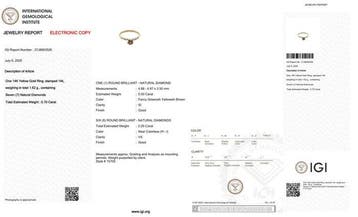 Zonder minimumprijs - Ring - 14 karaat Geel goud - 0.70ct.