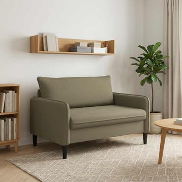 vidaXL XXL fauteuil Kaki fluweel, Verzenden