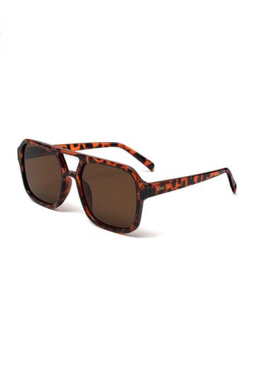 Influencer Zonnebril Tortoise Montuur Bruine Glazen Social M, Ophalen of Verzenden, Nieuw