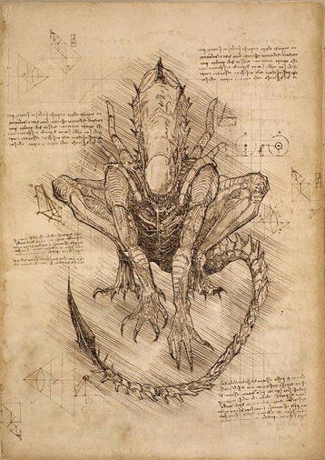 Boriani - 3x Alien Trittico, DaVinci, limited edition 1/20