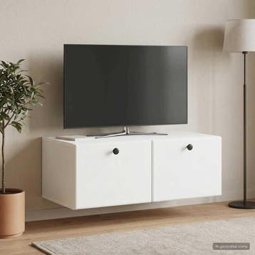 vidaXL Wandmontage TV-kast 78,5 x 41 x 30 cm Wit Bewerkt, Huis en Inrichting, Kasten |Televisiemeubels, Verzenden, Nieuw