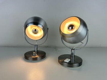 Tafellamp (2) - Paar Eyeball Space Age-lampen uit de jaren