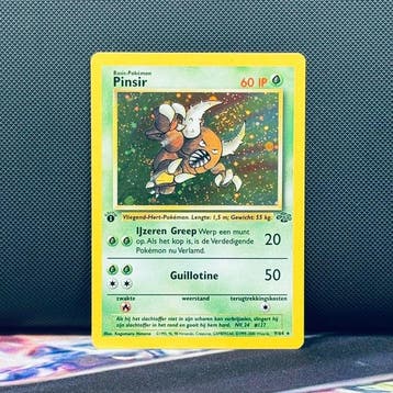 Pokémon Card - PINSIR HOLO 1ST EDITION 9 - Pokémon, Hobby en Vrije tijd, Nieuw