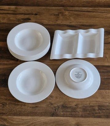 Villeroy & Boch - Bord (8) - Wonderful World White en Neuw
