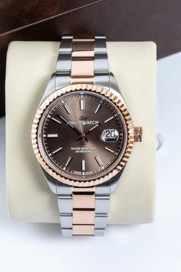 Philip Watch - Caribe Urban - Brown - Rose Gold - Swiss Made
