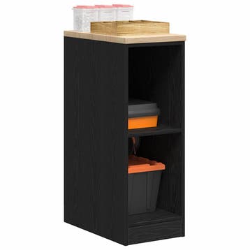 vidaXL Garagekast 30x51x85 cm massief grenenhout zwart, Verzenden