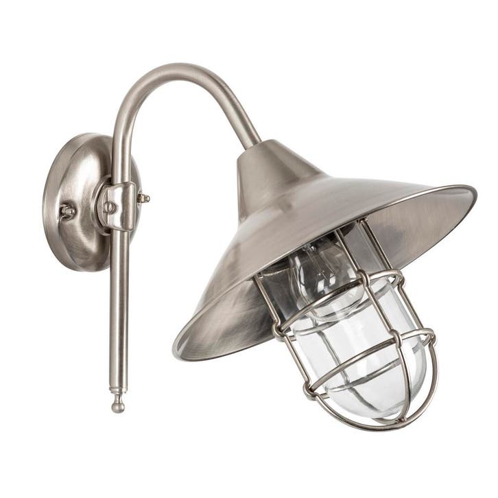 Stal- & Boerderijlampen Albergo Stallamp Nikkel, Tuin en Terras, Buitenverlichting, Verzenden