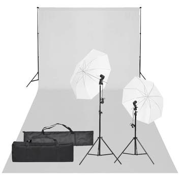vidaXL Fotostudioset met verlichtingsset en achtergrond, Verzenden, Nieuw
