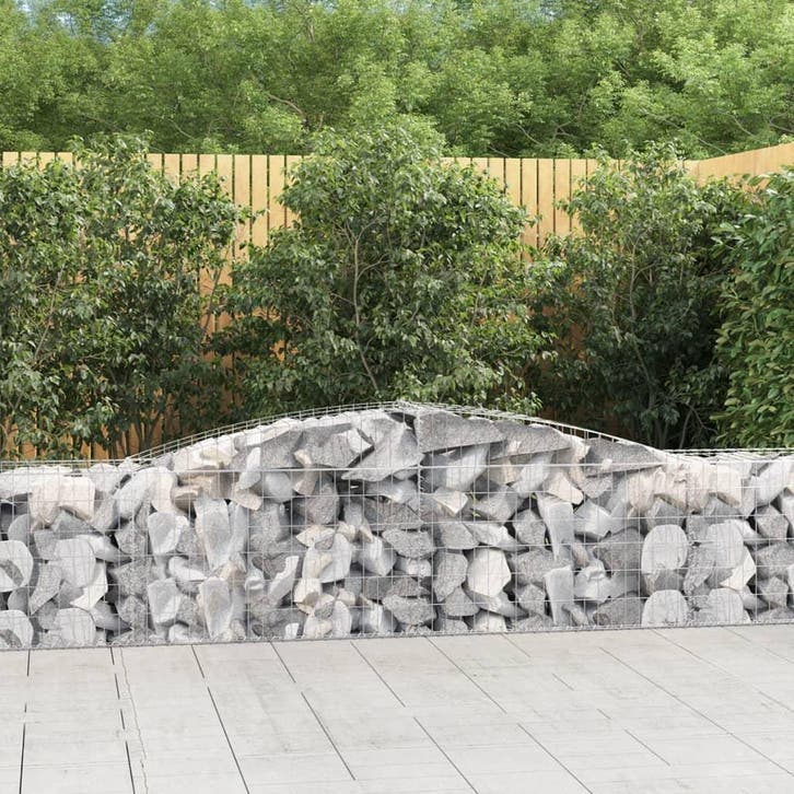 vidaXL Schanskorven 25 st gewelfd 400x50x60/80 cm, Tuin en Terras, Bloempotten, Nieuw, Verzenden
