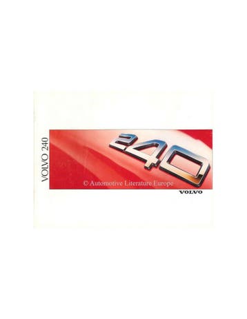 1988 VOLVO 240 BROCHURE ITALIAANS, Nieuw