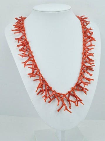 Corail - Argent, Plaqué or - Collier - CORALLO MEDITERRANEO