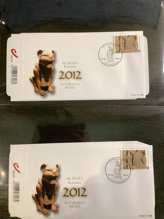 België 2012 - volledig jaar FDC (op 1 na) 2012, Postzegels en Munten, Postzegels | Europa | België
