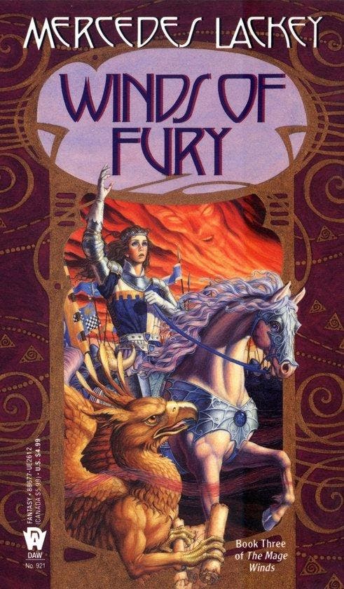 Winds of Fury - Mercedes Lackey - 9780886776121 - Paperback, Livres, Fantastique, Envoi
