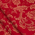 BA127 - Zeldzaam Italiaans damast jacquardweefsel – Rood en