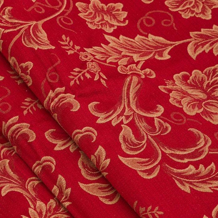 BA127 - Zeldzaam Italiaans damast jacquardweefsel – Rood en, Antiquités & Art, Tapis & Textile