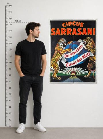 Circus Sarrasani - Original Affiche 100x70 cm - Jaren 1970, Antiek en Kunst