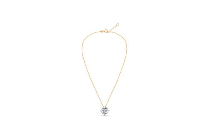Collier - 14 carats Or jaune - 3.51ct. tw. Diamant (Cultivé, Handtassen en Accessoires, Kettingen