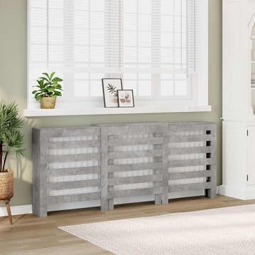 vidaXL Radiator Cover Betongrijs 205 x 21,5 x 83,5 cm, Doe-het-zelf en Bouw, Verzenden, Nieuw