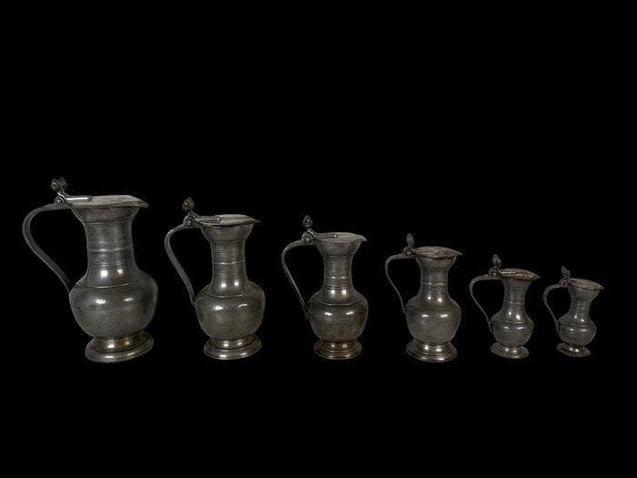 Kroes (6) - Tin - Volledige set, Antiek en Kunst, Antiek | Overige Antiek