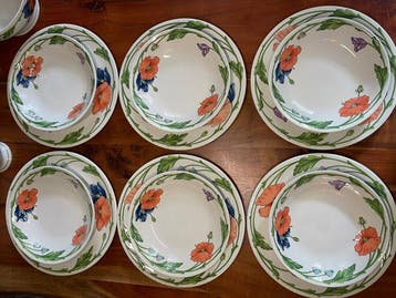 Villeroy & Boch - Eetservies voor 6 - Porselein - Klaproos